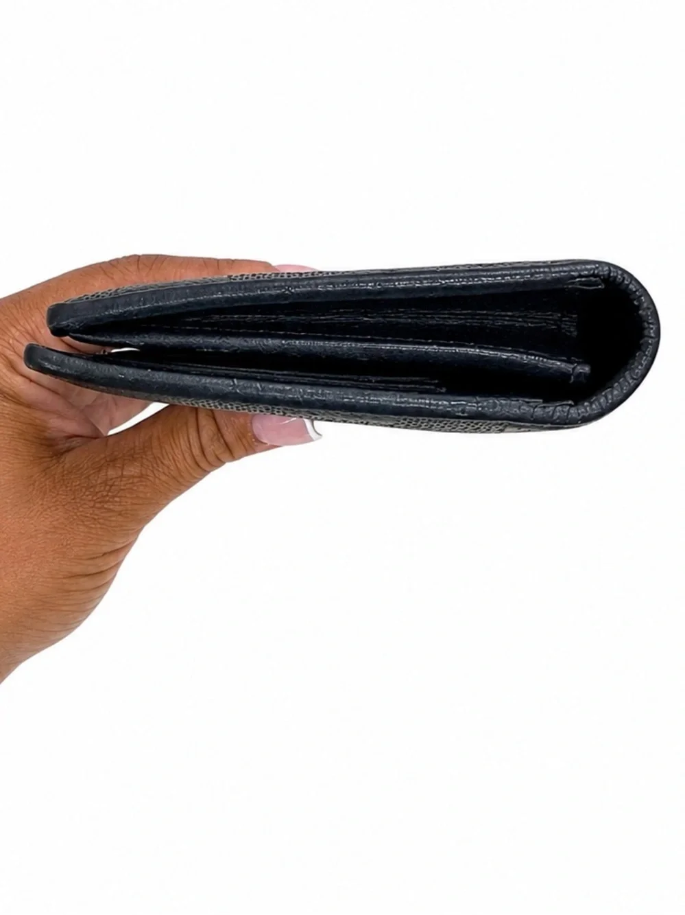 Louis Vuitton Damier Infini Brazza Wallet Black Leather Long Bifold Mens Wallet